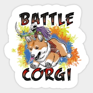 Battle Corgi Sticker